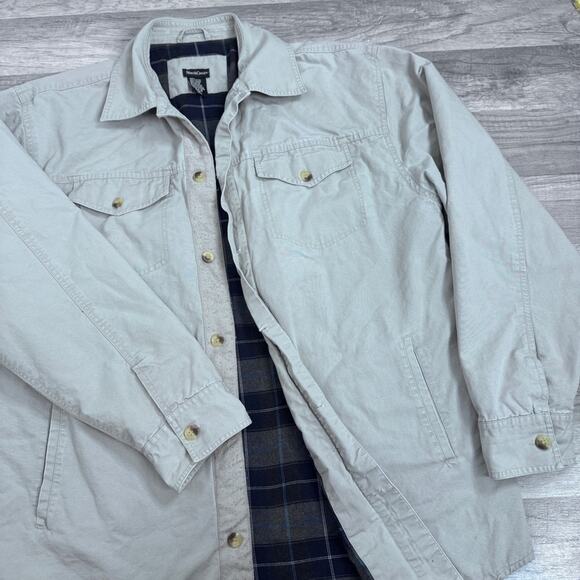 Vintage 90s Barn Jacket Shacket Jacket Medium Workwear Fisherman Core Fall - Picture 2 of 8